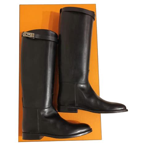 black hermes|hermes black boots.